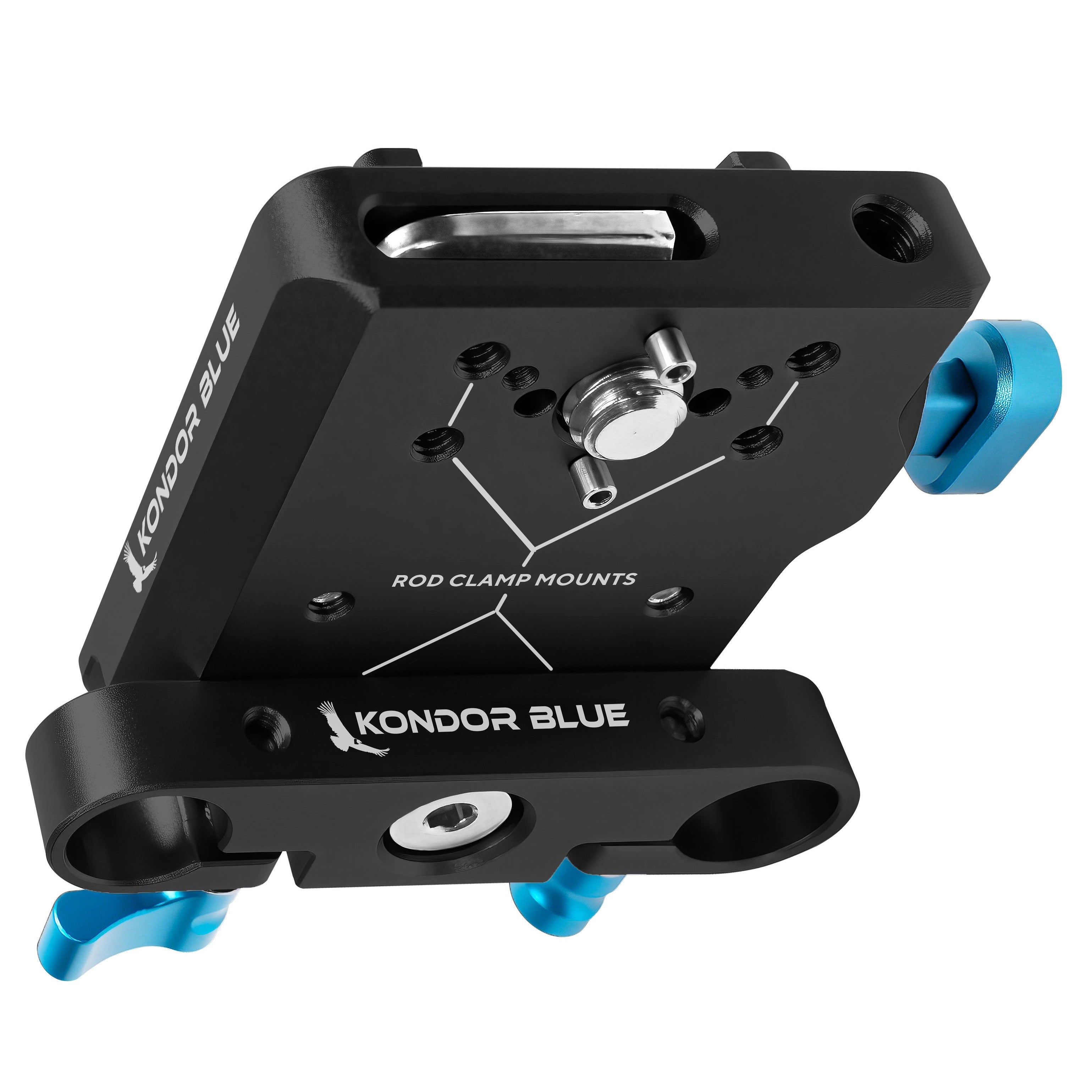 Mini V-Mount Battery Plate with Dual 15mm Rod Block – Kondor Blue