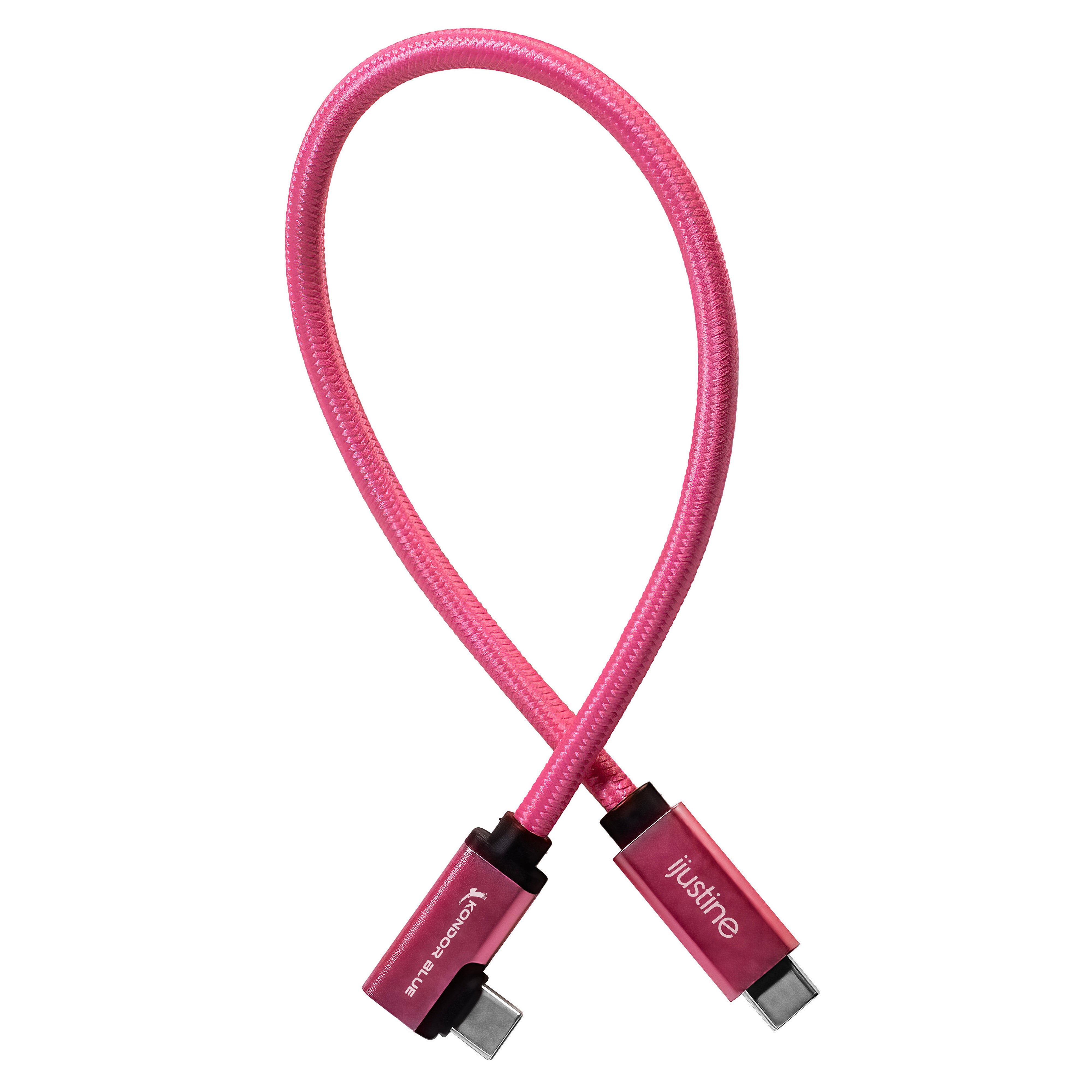 iJustine Pink USB-C 3.1 Gen 2 Cable 100W 10Gbps | Kondor Blue
