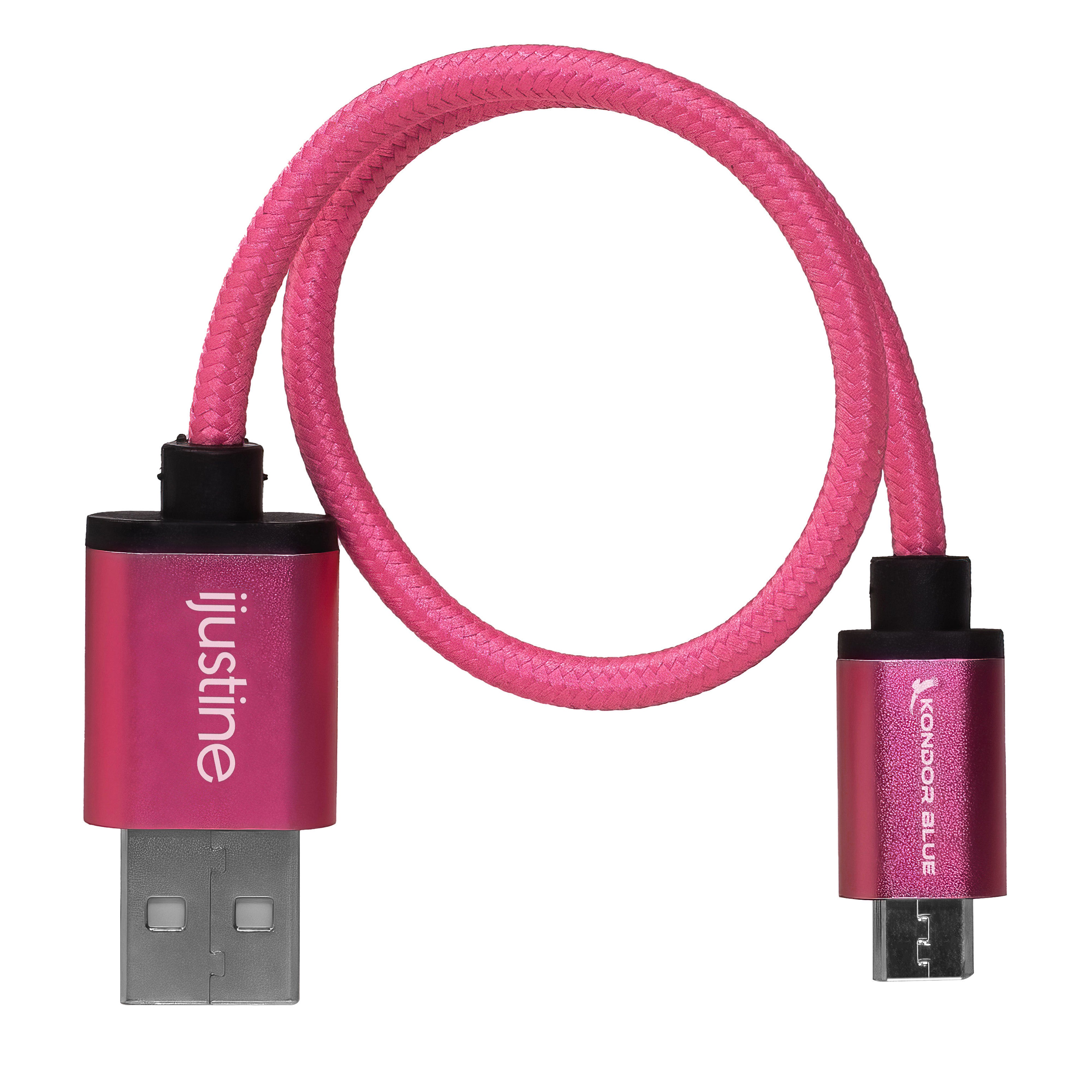 iJustine Pink Micro USB Cable – Fast Charge, Data, Durable