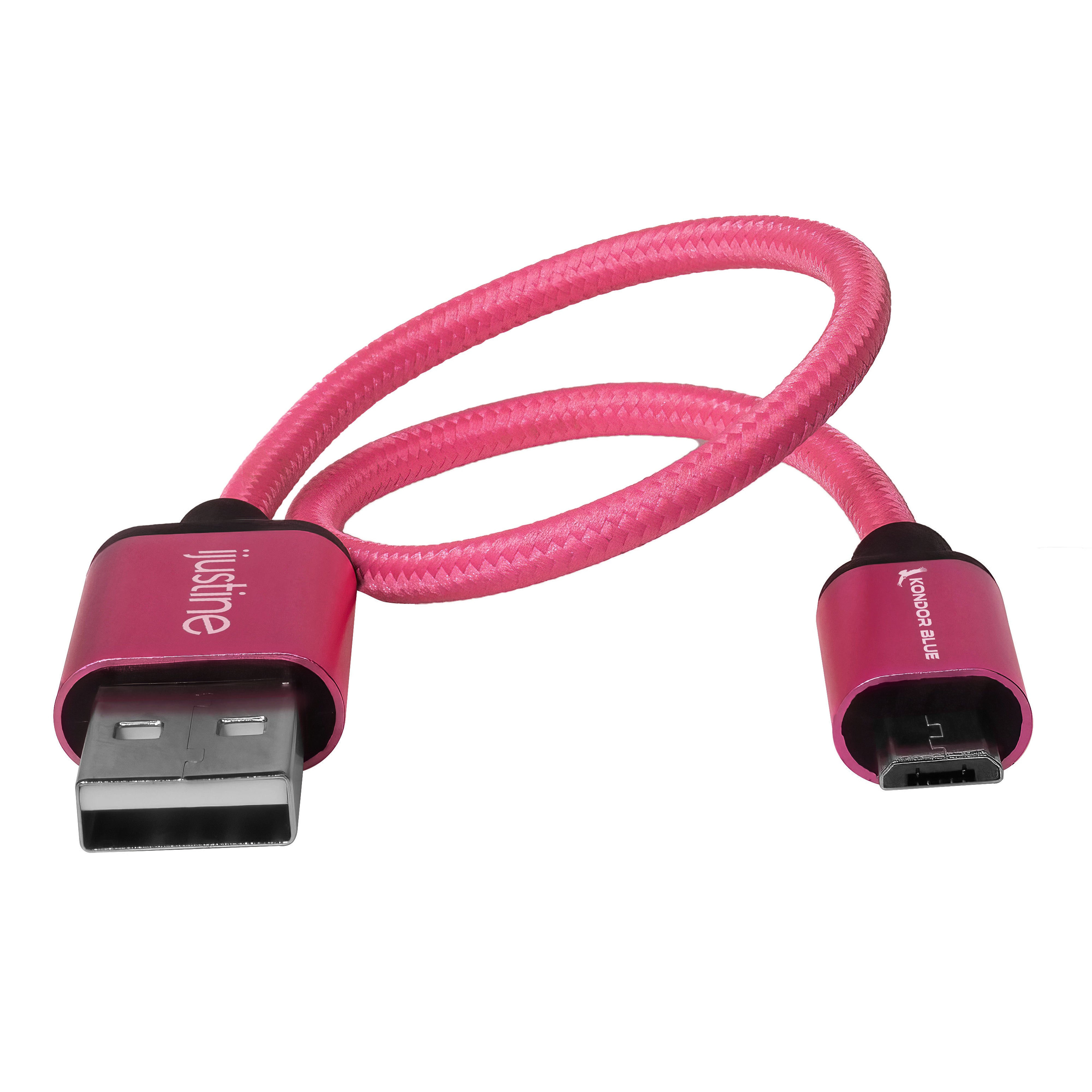 iJustine Pink Micro USB Cable – Fast Charge, Data, Durable