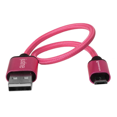 iJustine Pink USB A to Micro USB Fast Charging Data Cable