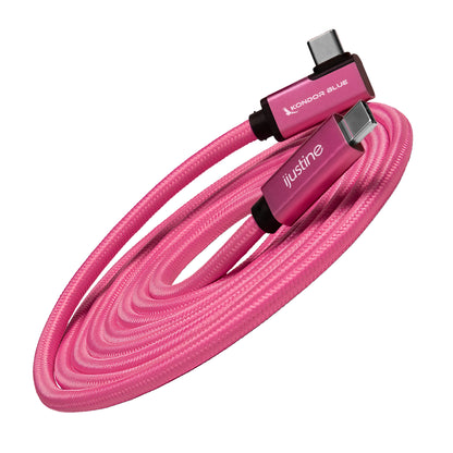 iJustine Pink USB C 3.2 Data and Charging Cable 10Gb/s Data Speed & 100W Power Delivery