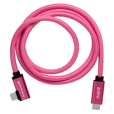iJustine Pink USB C 3.1 Data and Charging Cable 10Gb/s Data Speed & 100W Power Delivery