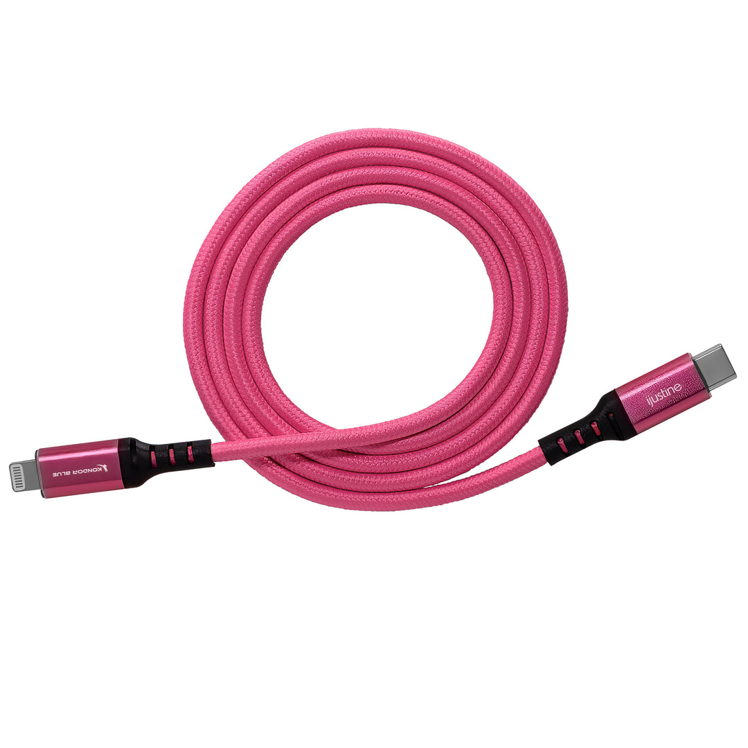 iJustine Pink Lightning Cable | Pink iPhone Charger/Sync