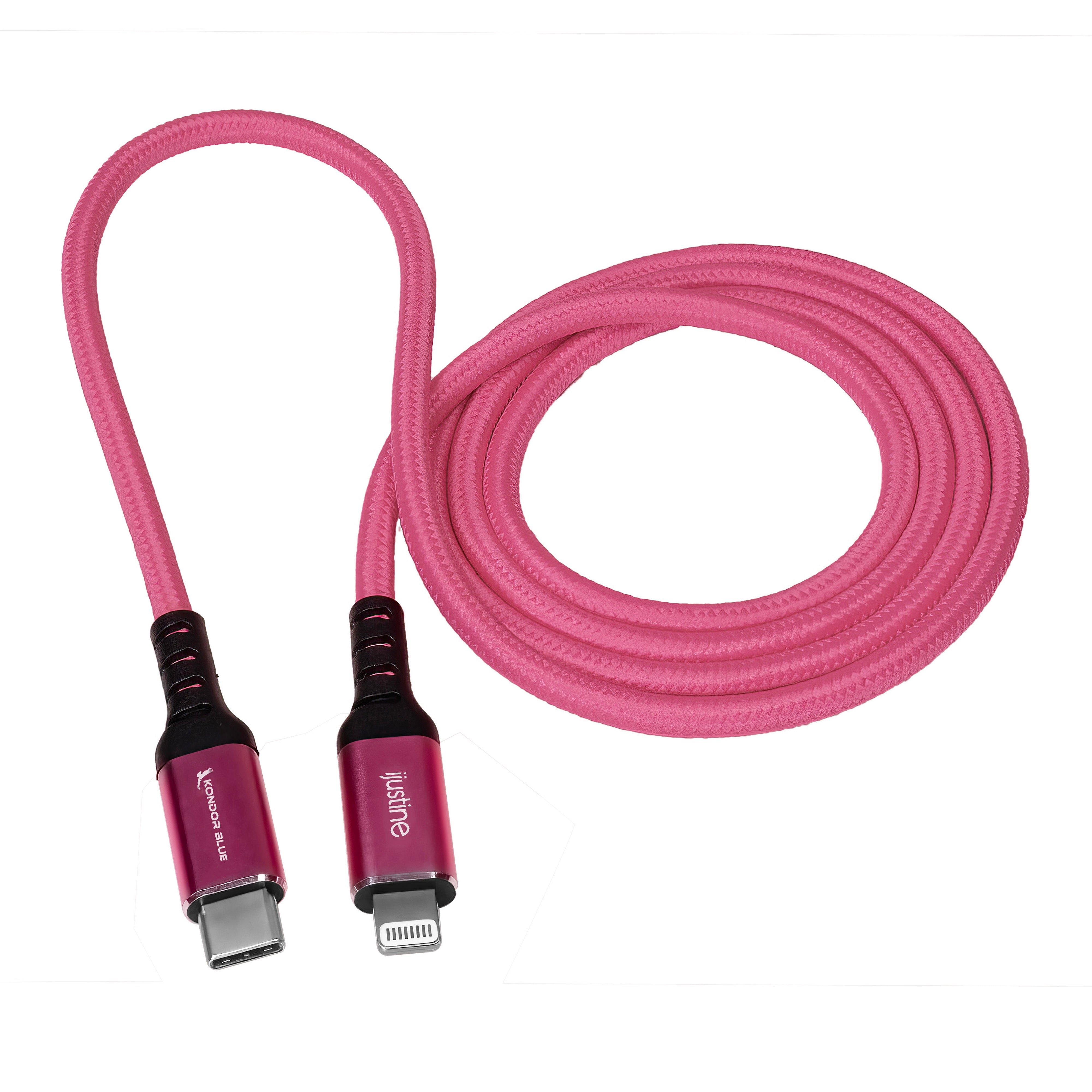 iJustine Pink Lightning Cable | Pink iPhone Charger/Sync Cable