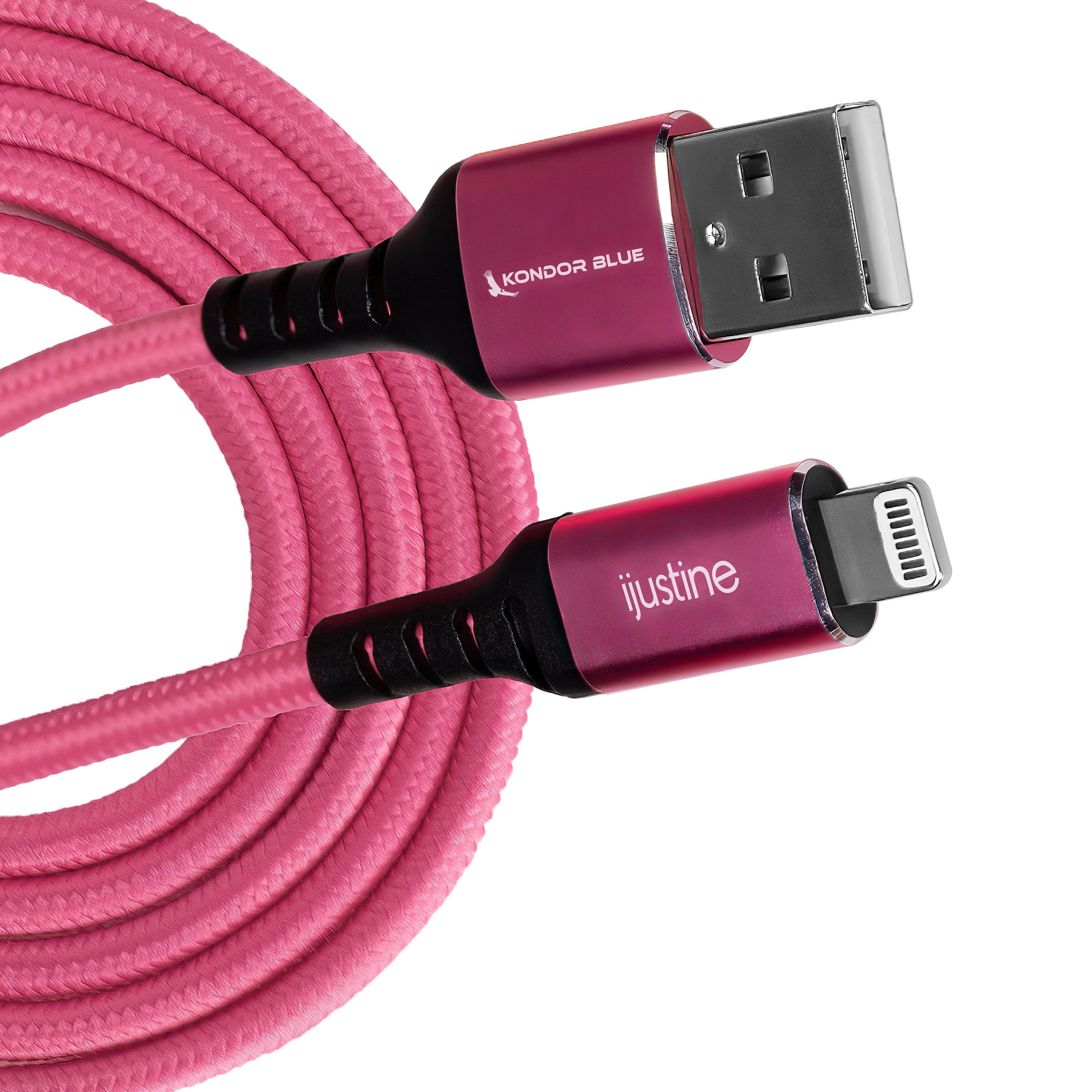 iJustine Pink Lightning Cable | Pink iPhone Charger/Sync Cable